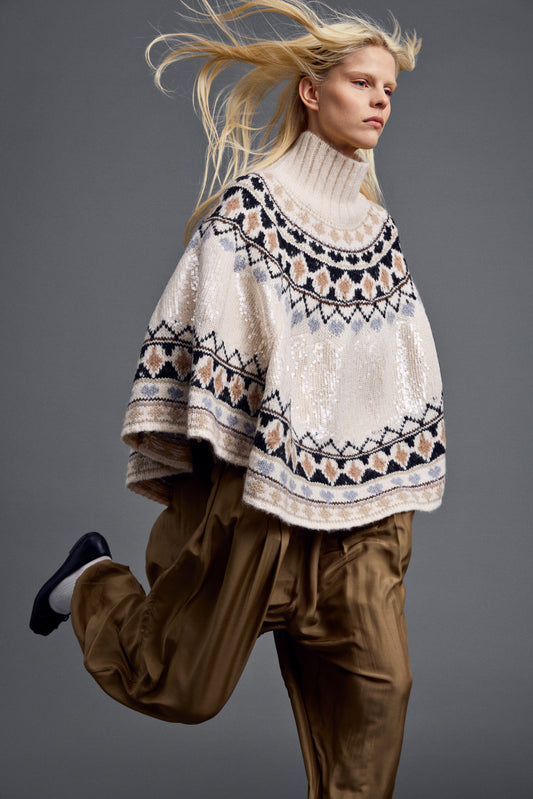 Verst Poncho Mix Creme