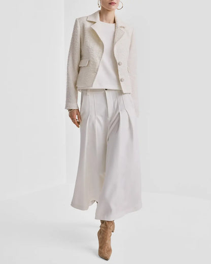 Bouclé Jacket Off White