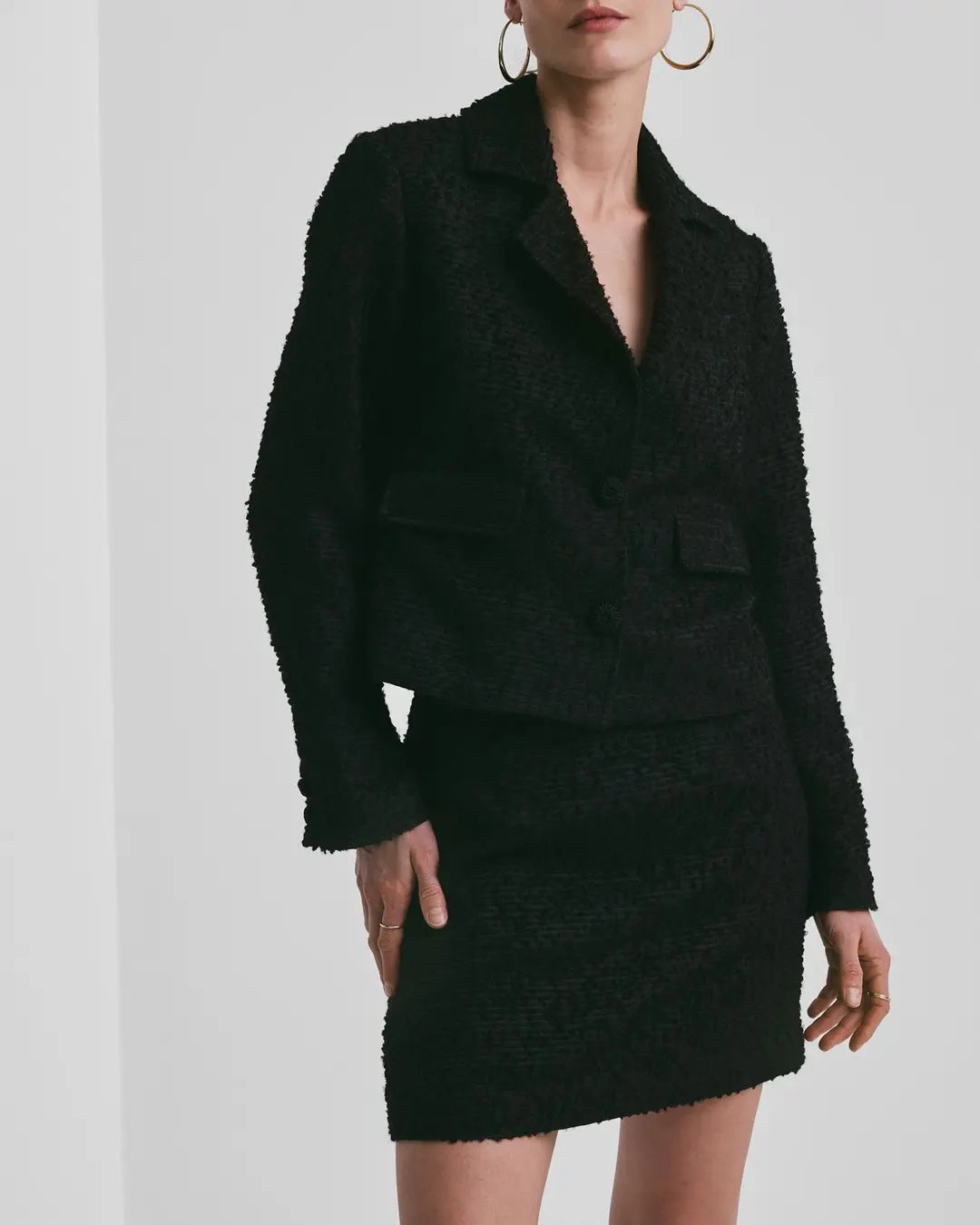 Bouclé Jacket Black