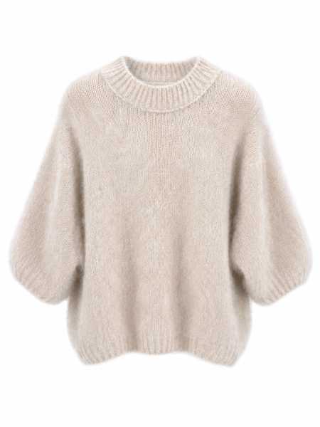 Kid Mohair T-shirt Beige