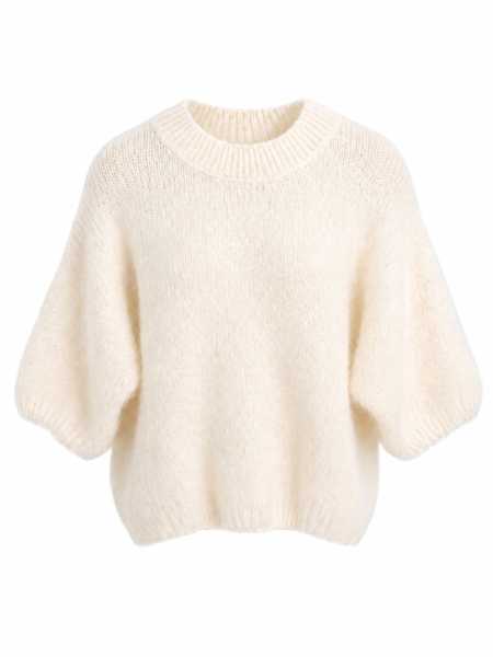 Kid Mohair T-shirt Ecru