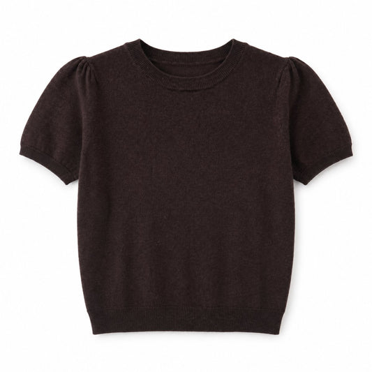 Anne Puff Tee Brown