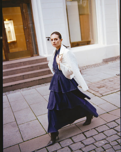Denim Shirt Dress Dark Blue