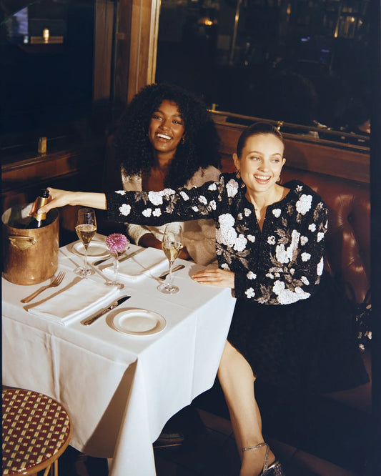 Beaded Cropped Jacket Glamour