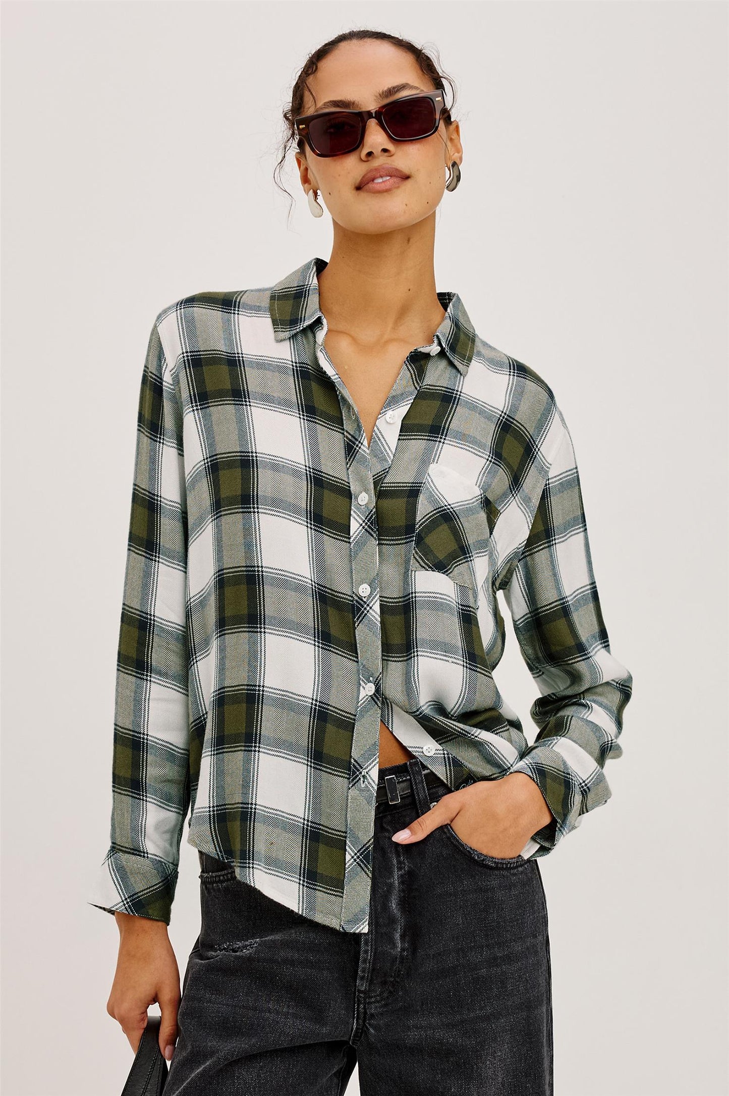 Hunter Shirt Olive Ivory