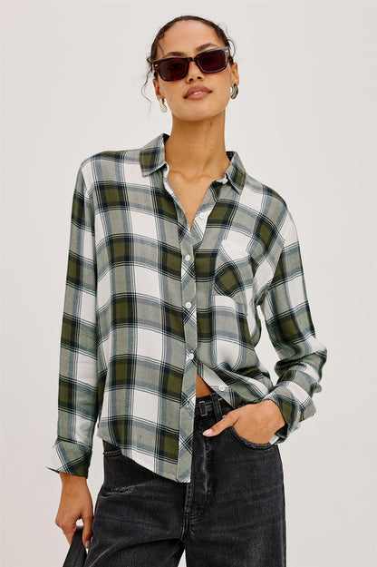 Hunter Shirt Olive Ivory