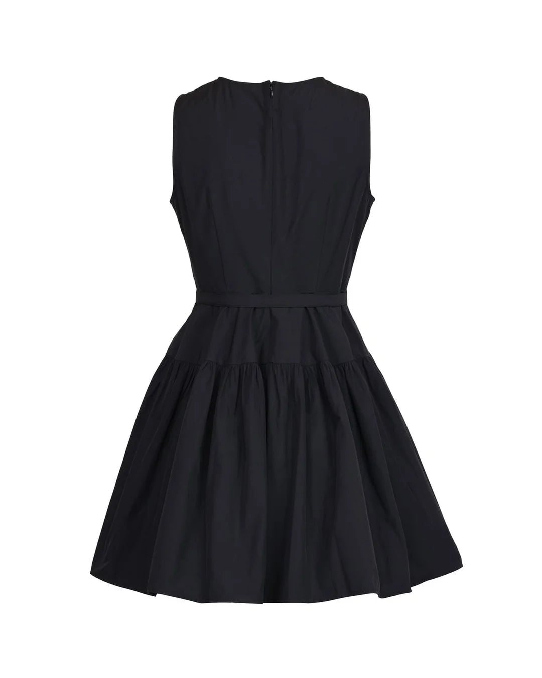 Cotton Taffeta Mini Dress Black