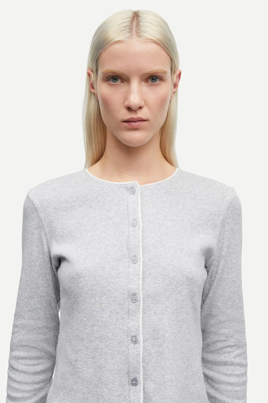 Sajune Cardigan Light Grey Mel