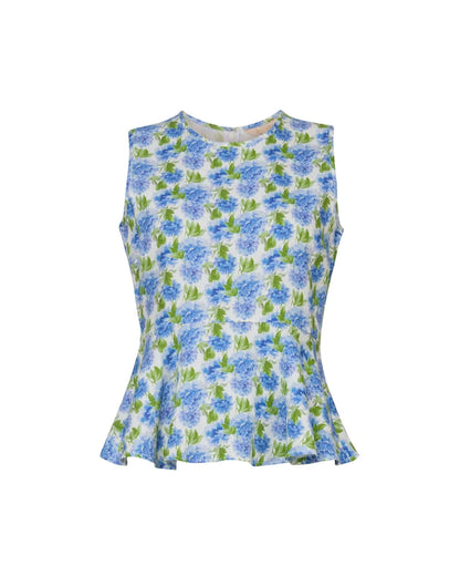 Linen Flounce Top Peony