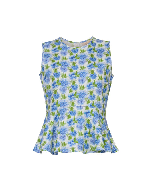Linen Flounce Top Peony