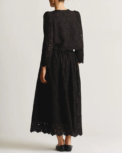 Broderie Anglaise Jacket Black