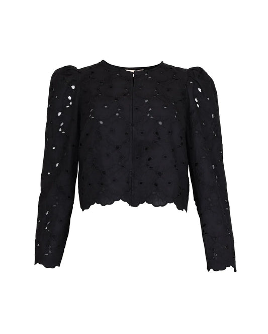 Broderie Anglaise Jacket Black