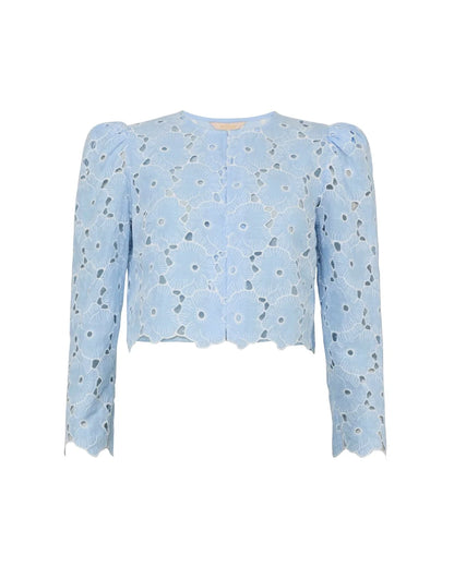 Broderie Anglaise Jacket Blue