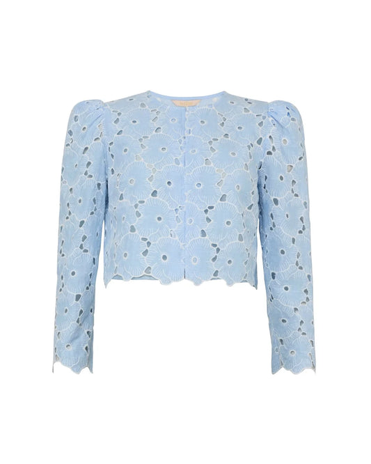 Broderie Anglaise Jacket Blue