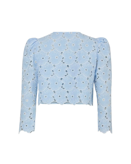 Broderie Anglaise Jacket Blue