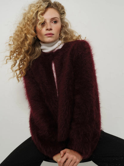 Amelia Chunky Cardigan Oxblood
