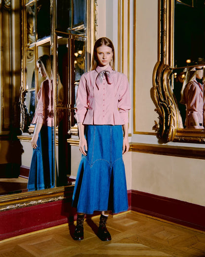 Denim Skirt French Blue