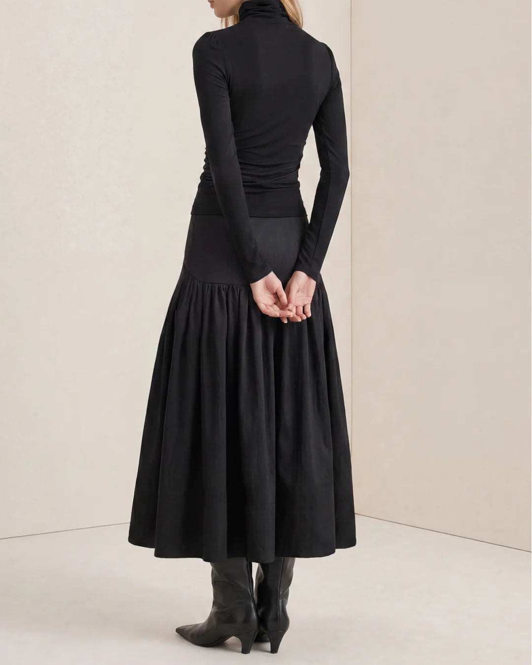 Jersey Turtleneck Black