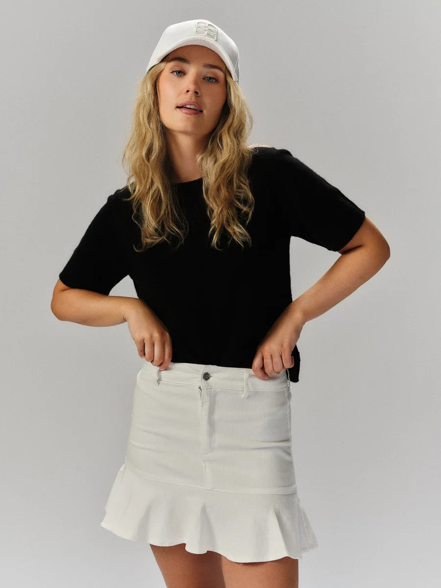 Anette Cashmere Tee Black