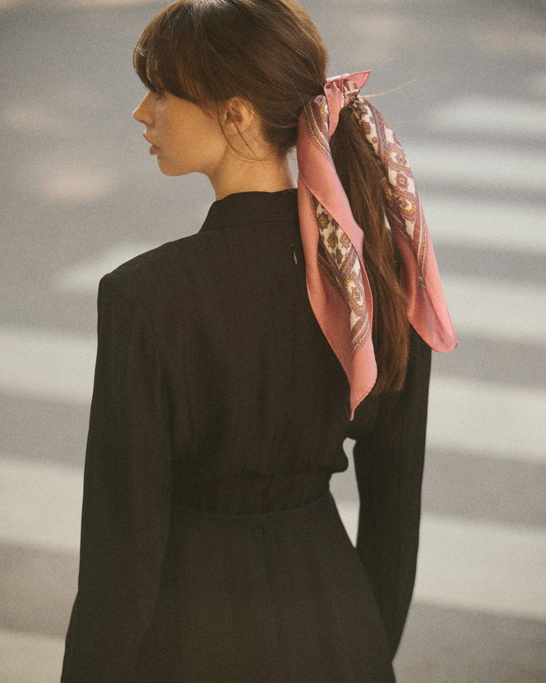 Silk Scarf Blush Paisley