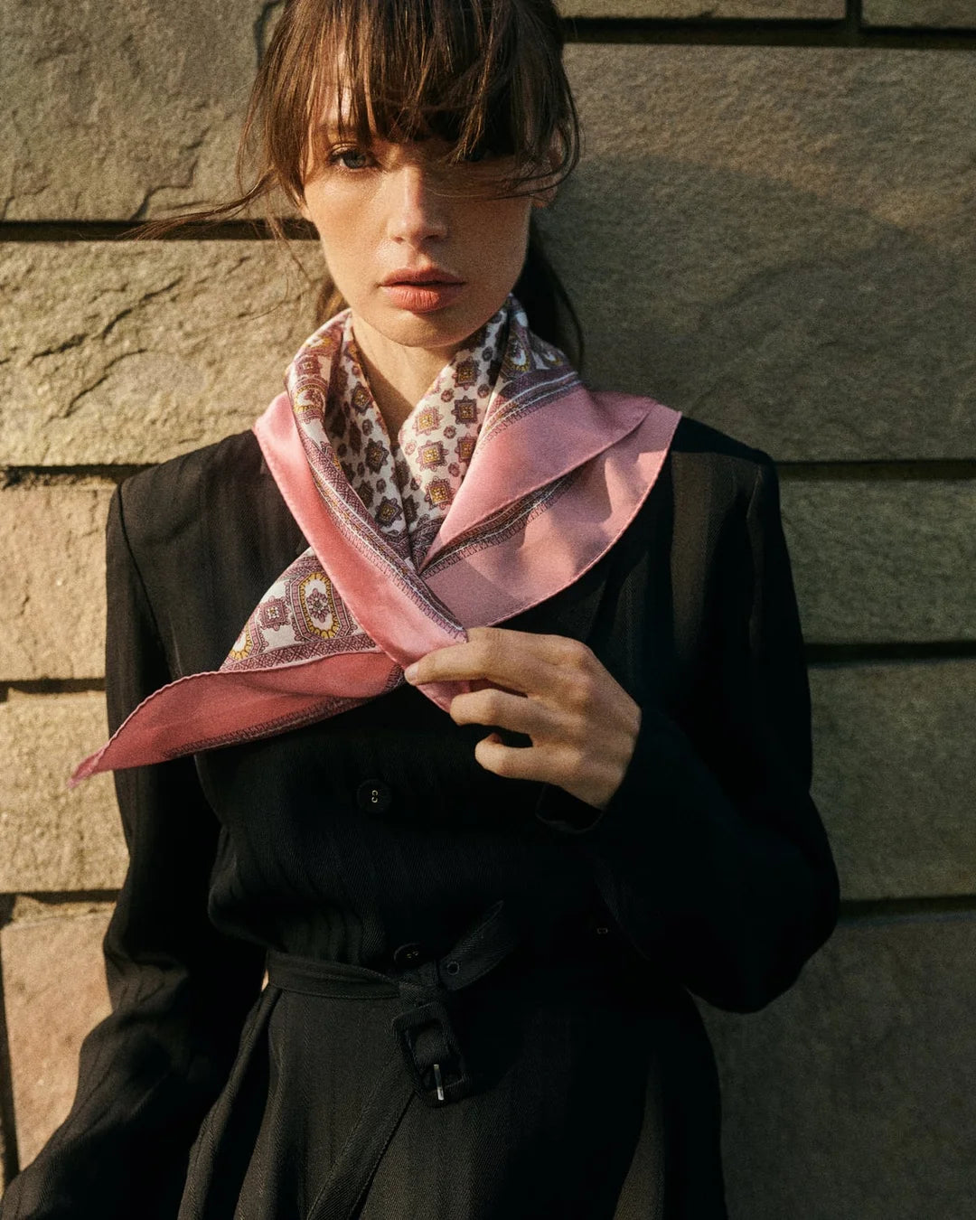 Silk Scarf Blush Paisley