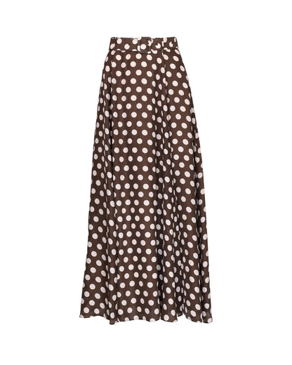 Striped Organza Maxi Skirt Dots