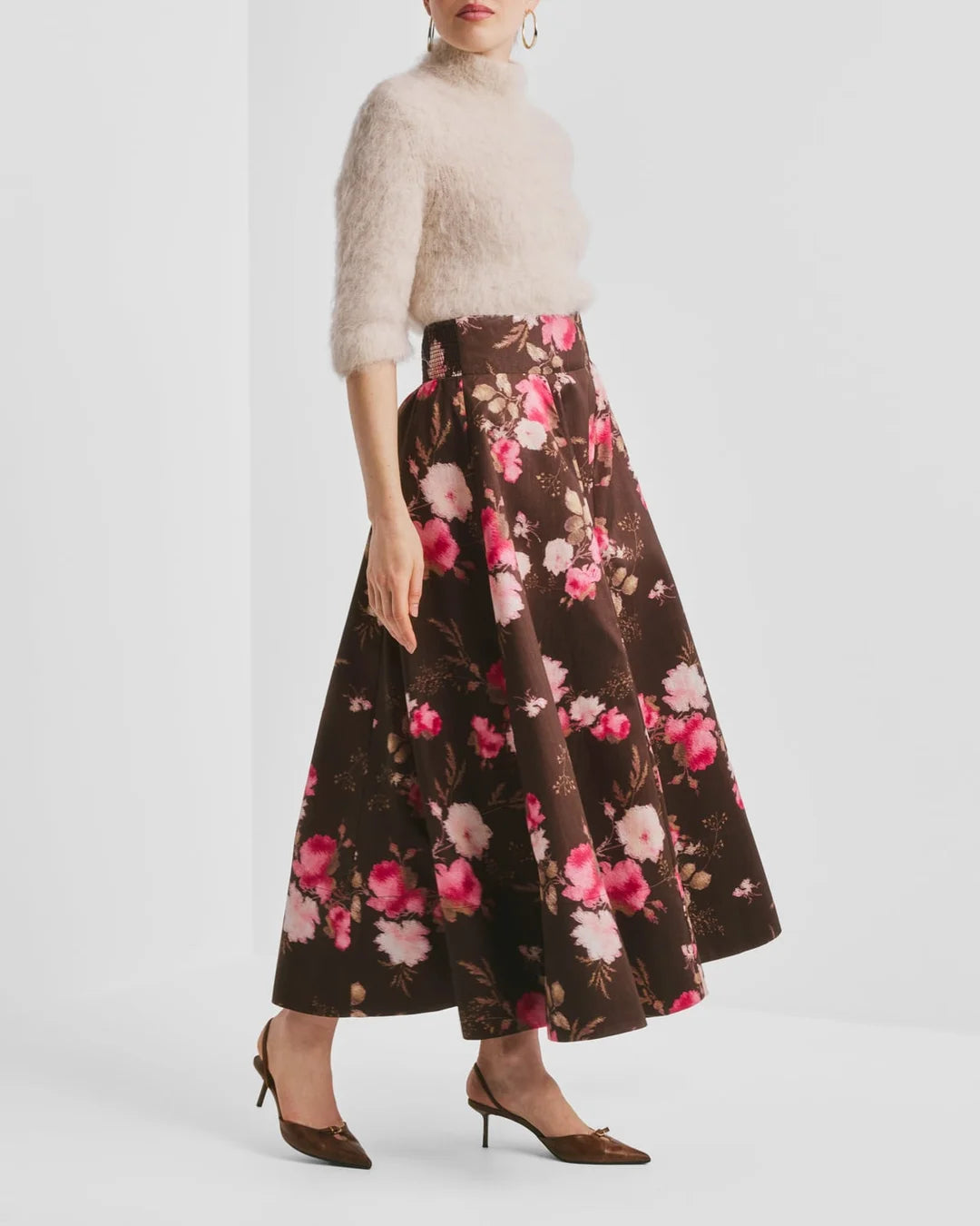 Taffeta Maxi Skirt Soft Bloom
