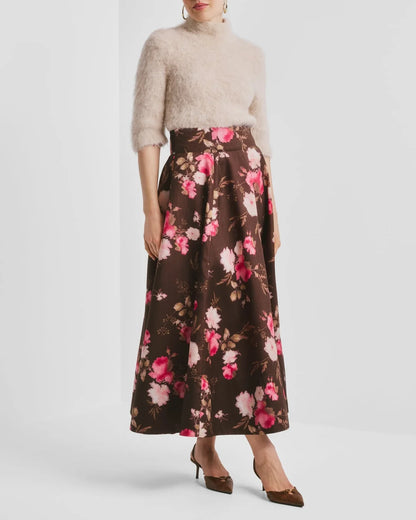 Taffeta Maxi Skirt Soft Bloom