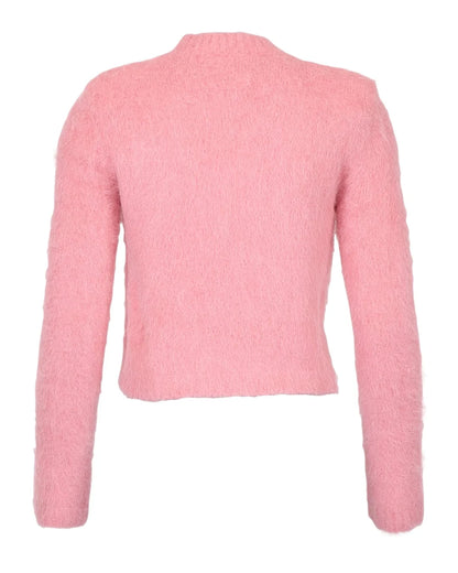 Hairy Knit Sweater Pink