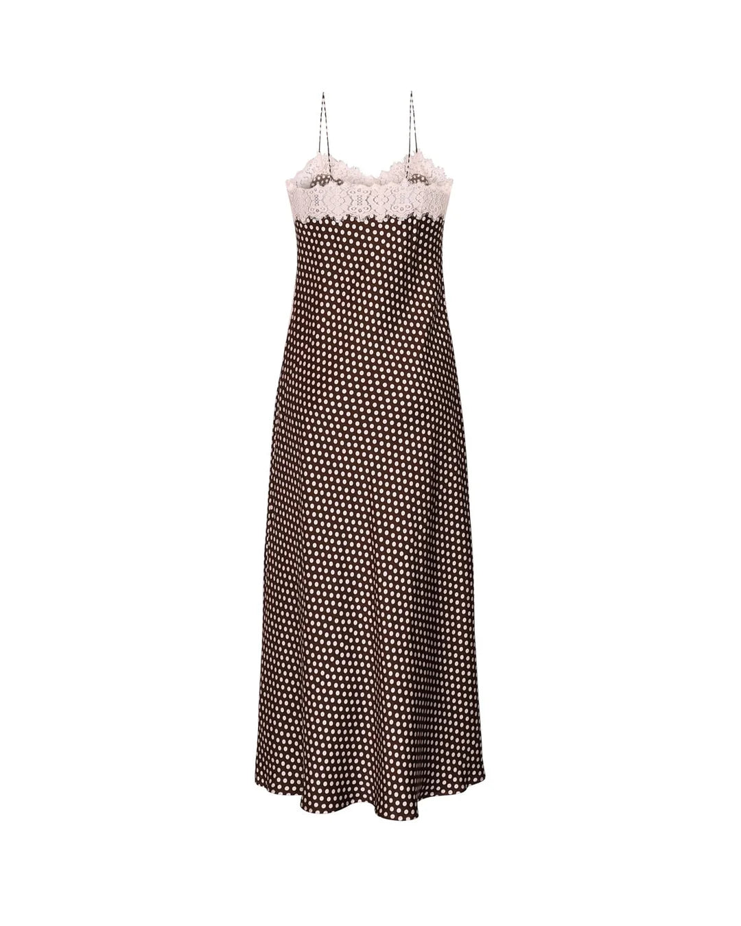 Satin Slip Dress Blush Dots