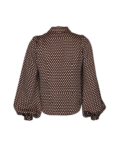 Satin Shirt Blush Dots