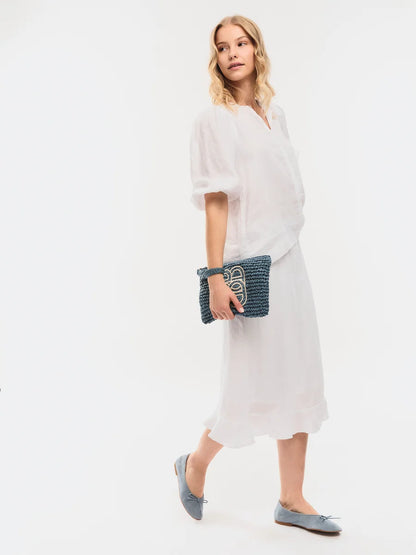 Mim Straw Clutch Black