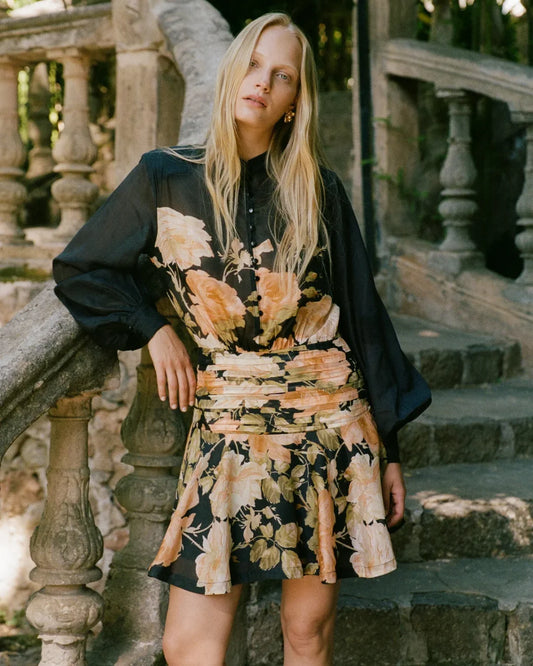 Organza Mini Dress Midnight Field