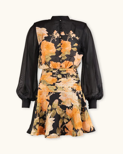Organza Mini Dress Midnight Field