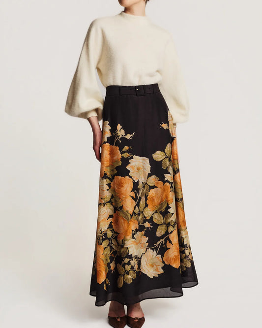 Organza Skirt Midnight Field
