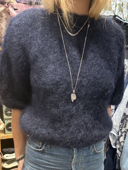 Kid Mohair T-shirt Marine