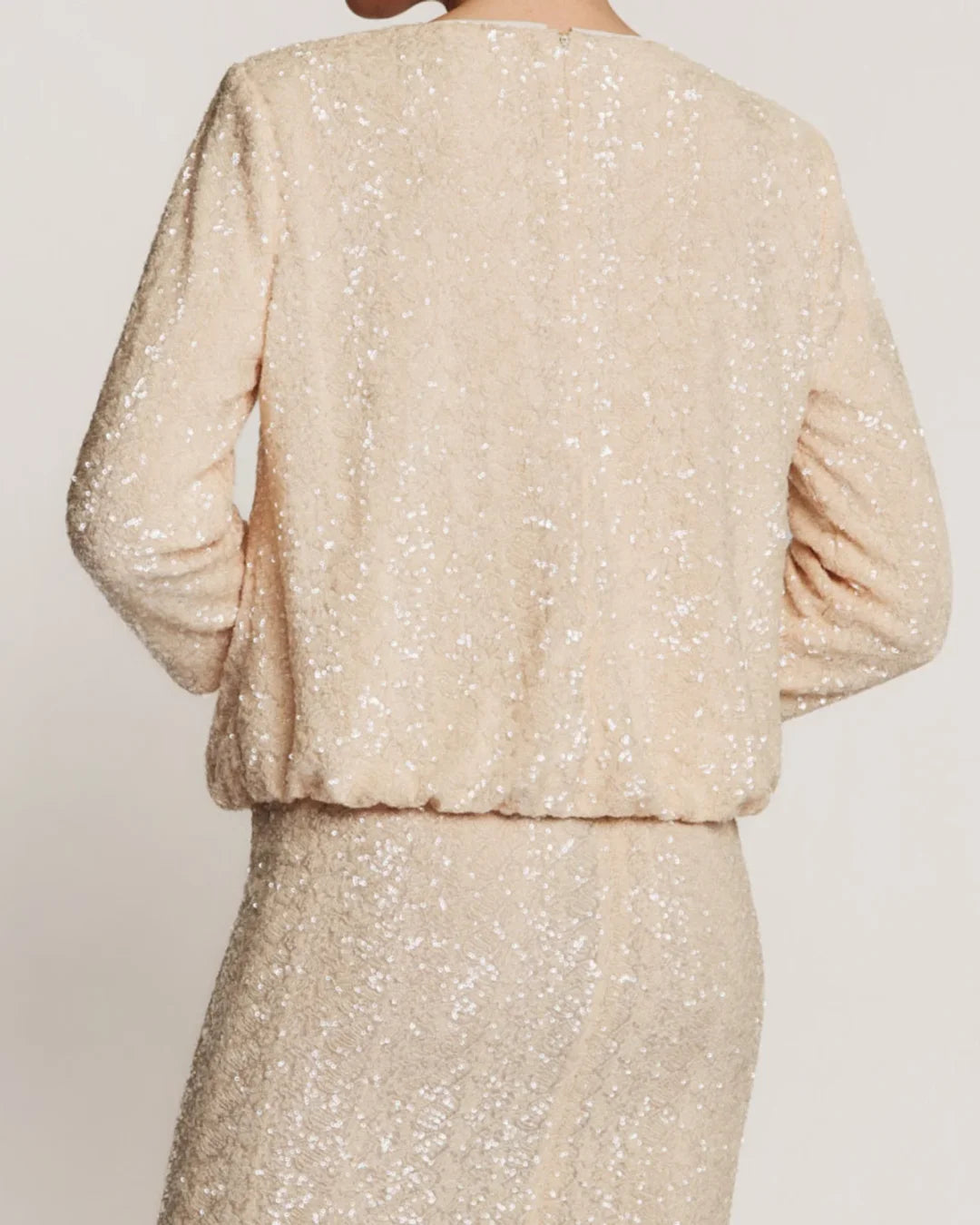 Beaded Blouse Champagne