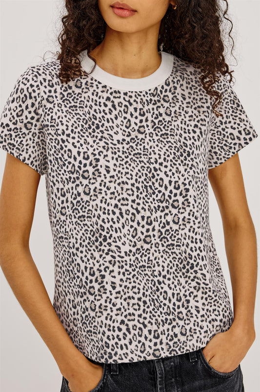 Girlfriend Tee Ecru Cheetah