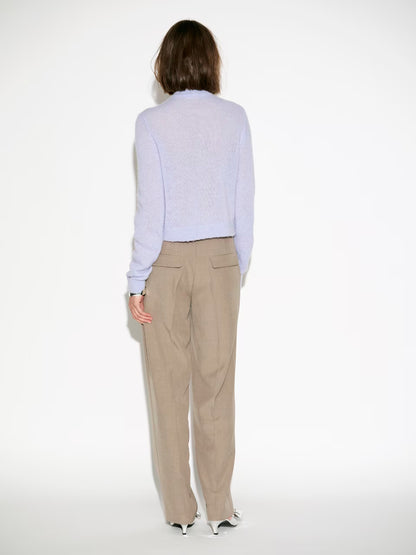 Erin Monogram Cardigan Blue Mist