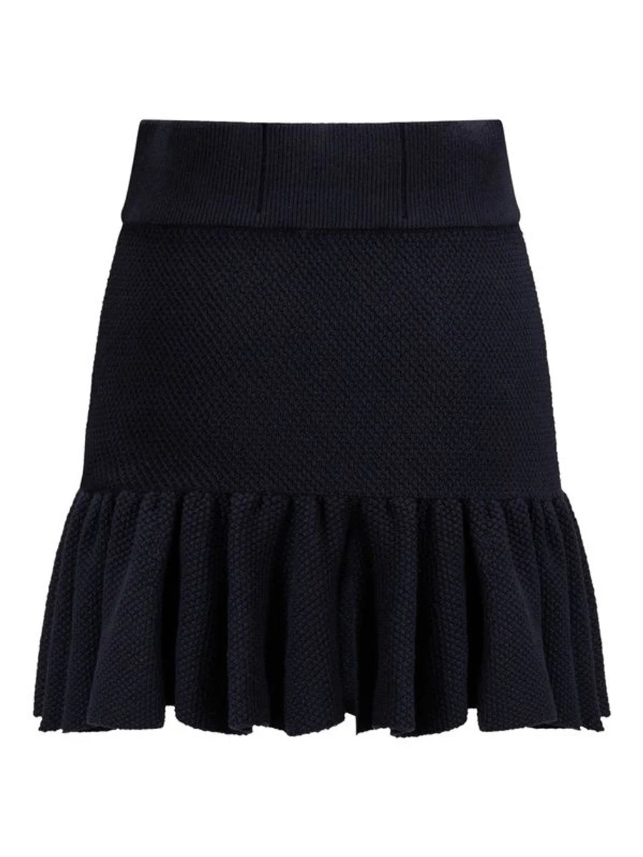 Flora Cotton Skirt Navy
