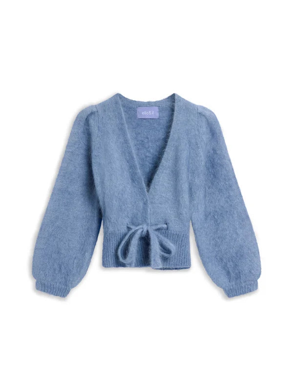 Malin Chunky Cardigan Denim Blue