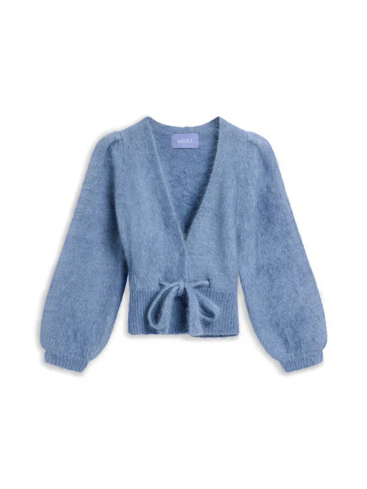 Malin Chunky Cardigan Denim Blue
