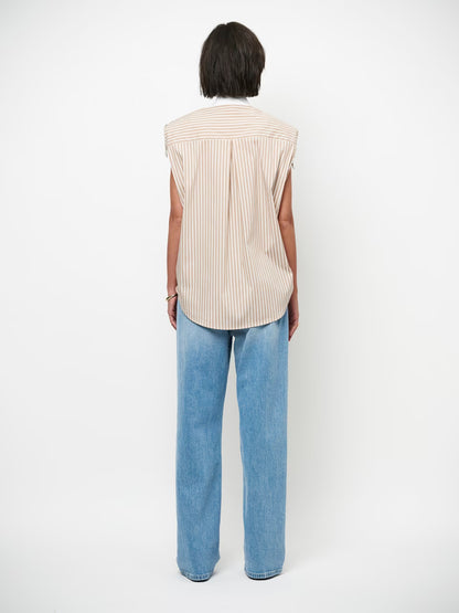 Robin Fringe Detail Shirt Sand Beige