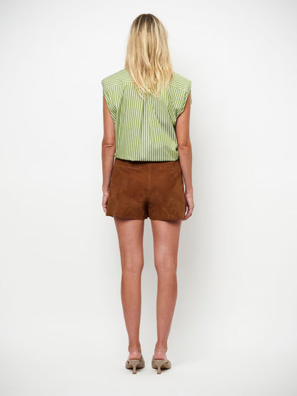 Robin Fringe Detail Shirt Green Lush