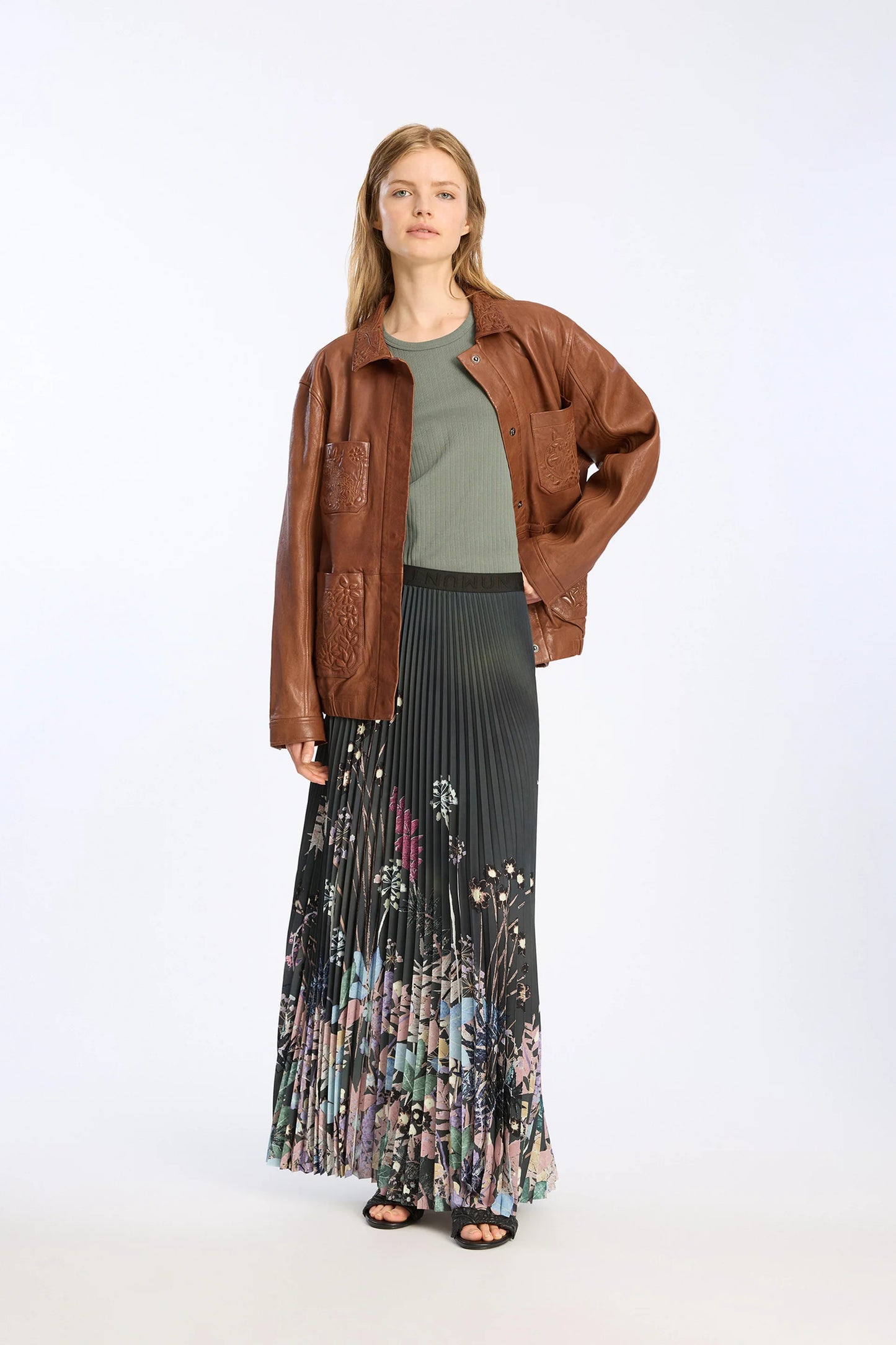 Taulla Skirt Print Black