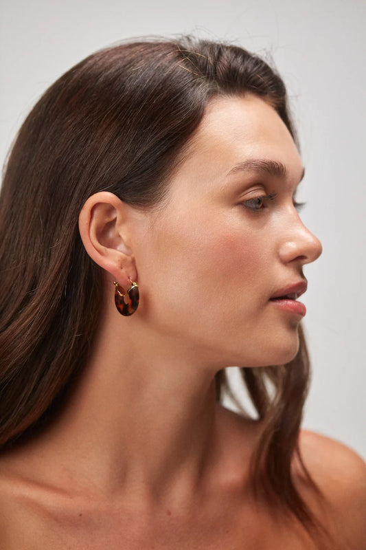 Big Swell Hoops Golden Tortoise