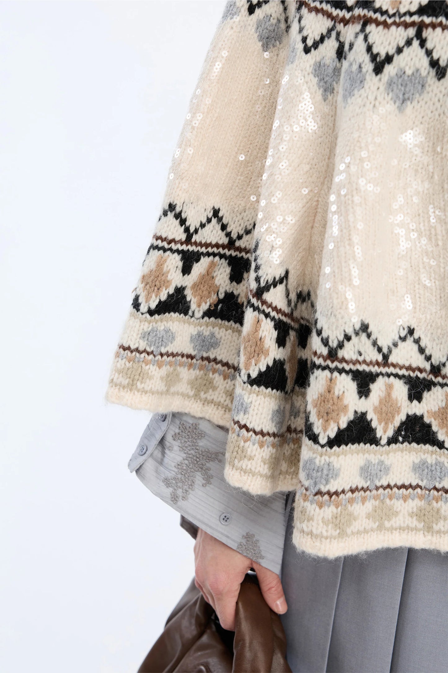 Verst Poncho Mix Creme