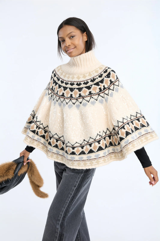 Verst Poncho Mix Creme