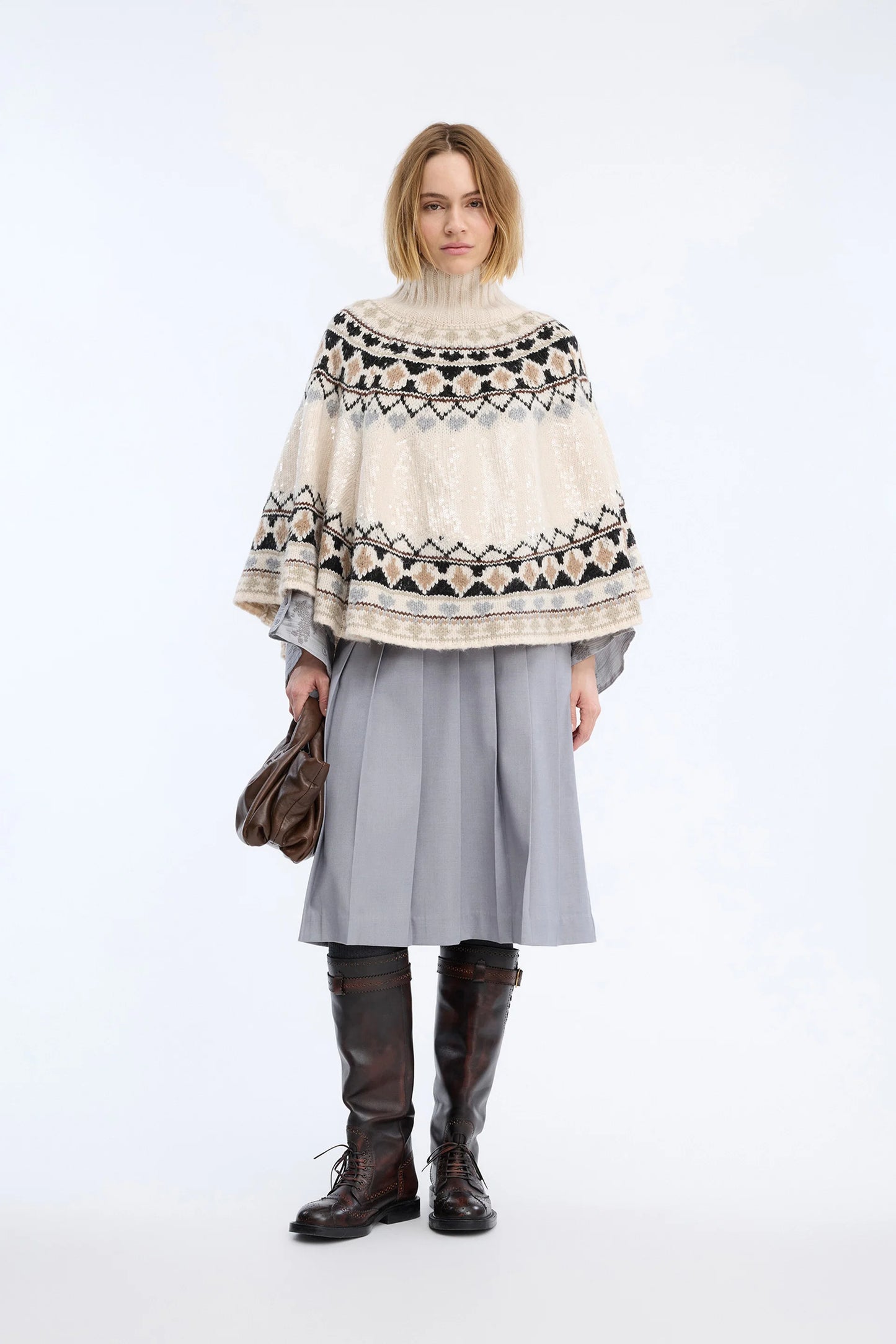 Verst Poncho Mix Creme