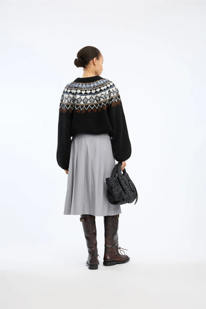 Vaffie Knit Mix Black